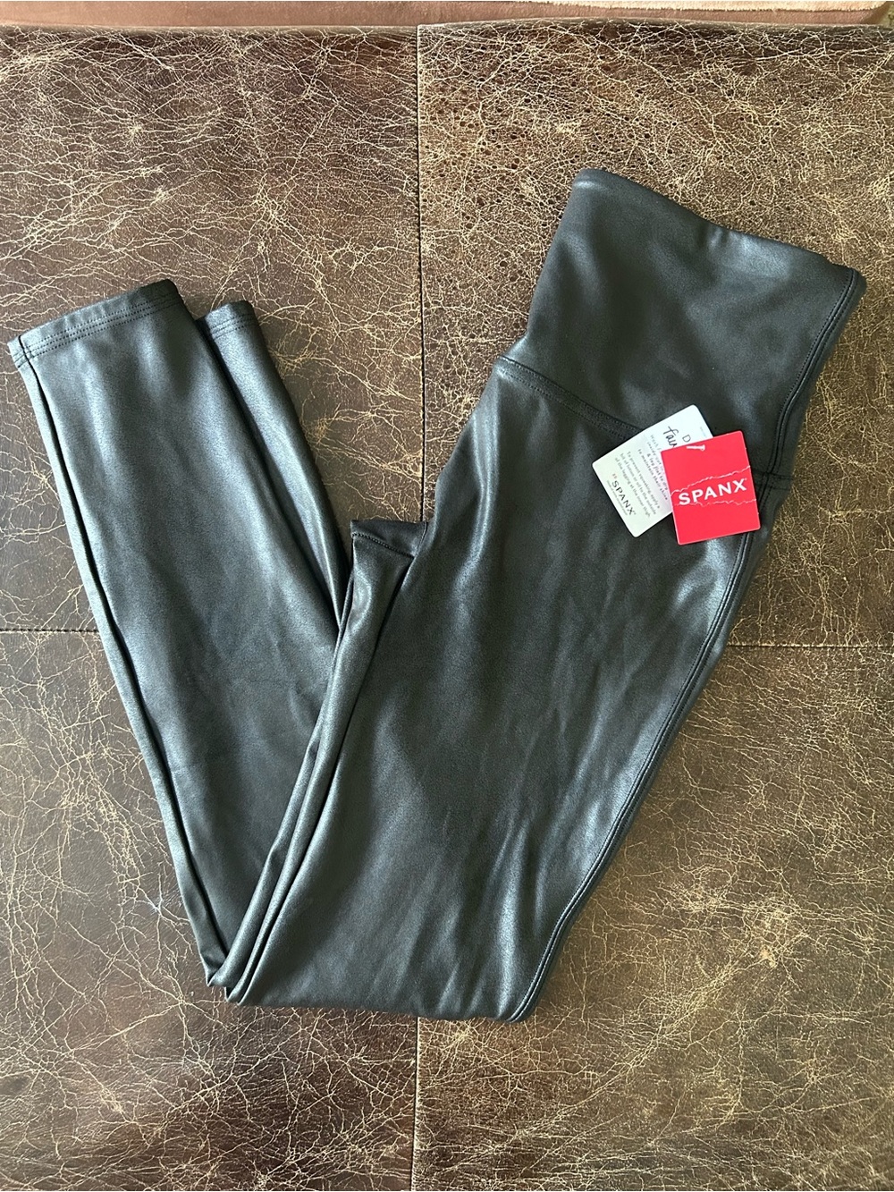 SPANX Faux Leather Leggings Black